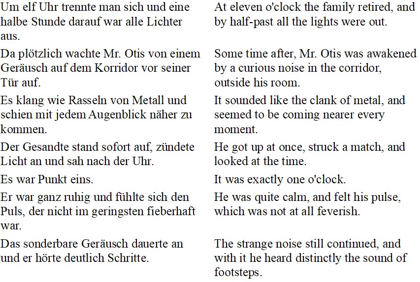 Parallel Text - English German